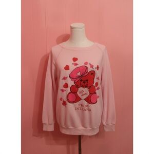 Vintage 1980s Pink Teddy Bear Sweater